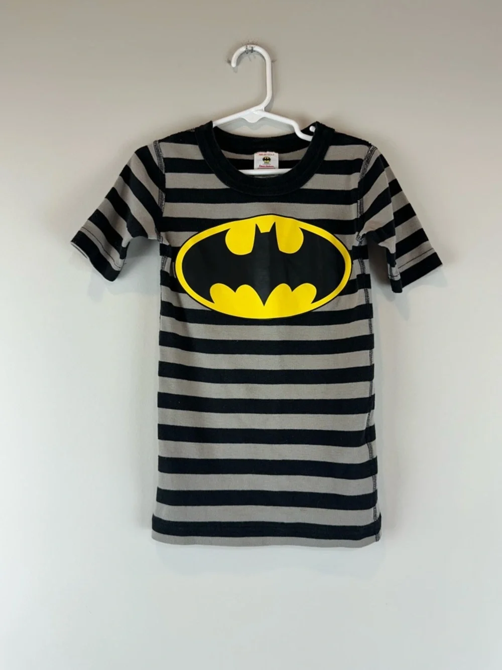 Hanna Andersson Black Gray 100% Orgaic Cotton Batman Pajama Top Short Set 6 7